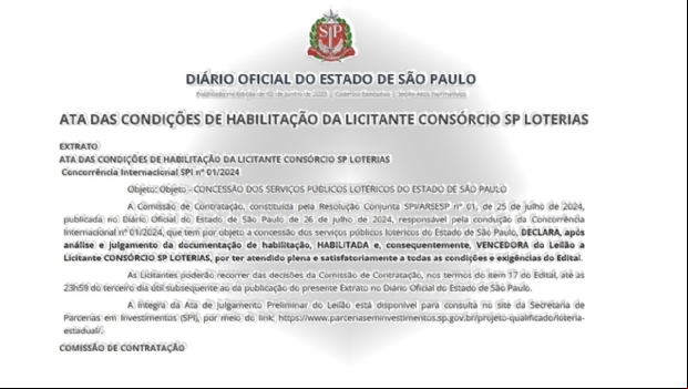 Consórcio formado pela IGT e Scientific Games obtém a concessão da Loteria de São Paulo por 15 anos